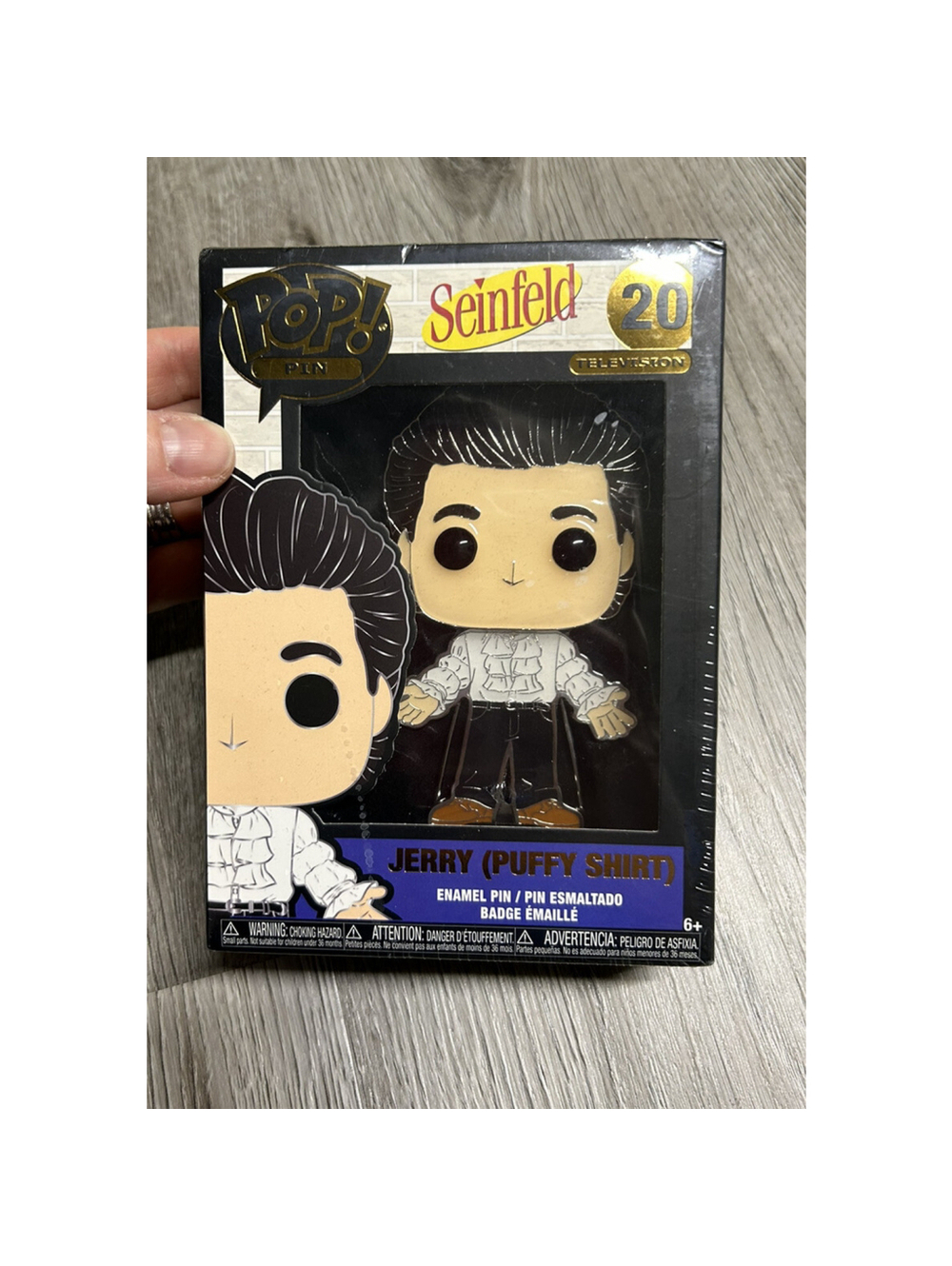FUNKO POP! ENAMEL PIN SEINFELD JERRY PUFFY SHIRT #20 NEW